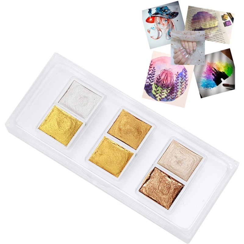 Solid Watercolor Paint: 20 Starlight Colors, Instant Dissolve, Vivid Pearlescent Effect - Multi-Purpose Painting Set for Nail Art, Creative Painting, Kids' Art Projects - Image 4
