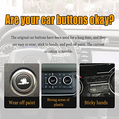 ASUBHA AC Dash Button Repair Kit, Replacement Sticker Kit, Fix Faded A/C Control Buttons, Car SUV Truck Accessories (21 Key) - Image 4