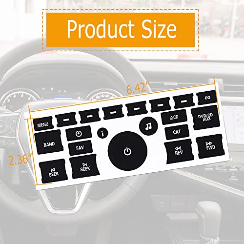 ASUBHA AC Dash Button Repair Kit, Replacement Sticker Kit, Fix Faded A/C Control Buttons, Car SUV Truck Accessories (21 Key) - Image 2