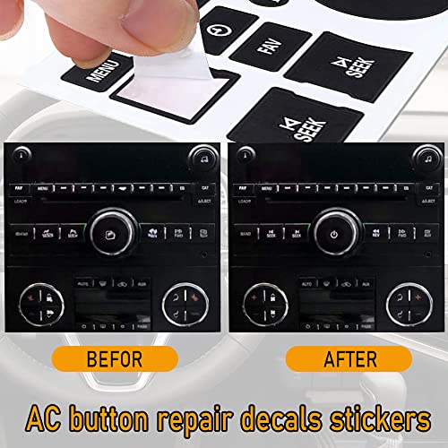 ASUBHA AC Dash Button Repair Kit, Replacement Sticker Kit, Fix Faded A/C Control Buttons, Car SUV Truck Accessories (21 Key) - Image 5