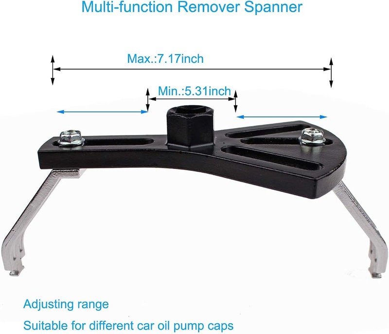LPHUMEX Universal Fuel Pump Removal Tool, Adjustable Fuel Pump Lock Ring Tool, Fuel Tank Lock Ring Tool, Fuel Tank Repair Kit, 5.31" to 7.17" Adjustable Lock Ring Spanner - Image 3