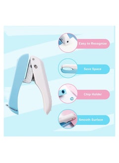 KASTWAVE Craft Single Hole Punch, Heart Star Shape Paper Punches for DIY, Gift Wrapping, 1/4 Inch Small Handheld Scrapbook Punches, Blue (2Pcs)  - Image 4