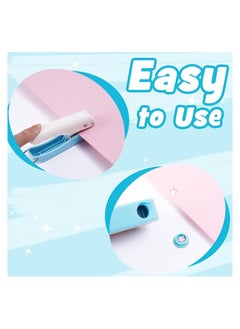 KASTWAVE Craft Single Hole Punch, Heart Star Shape Paper Punches for DIY, Gift Wrapping, 1/4 Inch Small Handheld Scrapbook Punches, Blue (2Pcs)  - Image 3