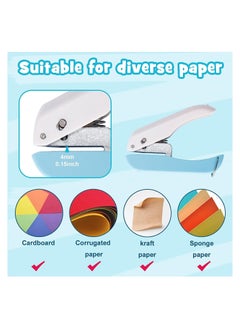 KASTWAVE Craft Single Hole Punch, Heart Star Shape Paper Punches for DIY, Gift Wrapping, 1/4 Inch Small Handheld Scrapbook Punches, Blue (2Pcs)  - Image 5