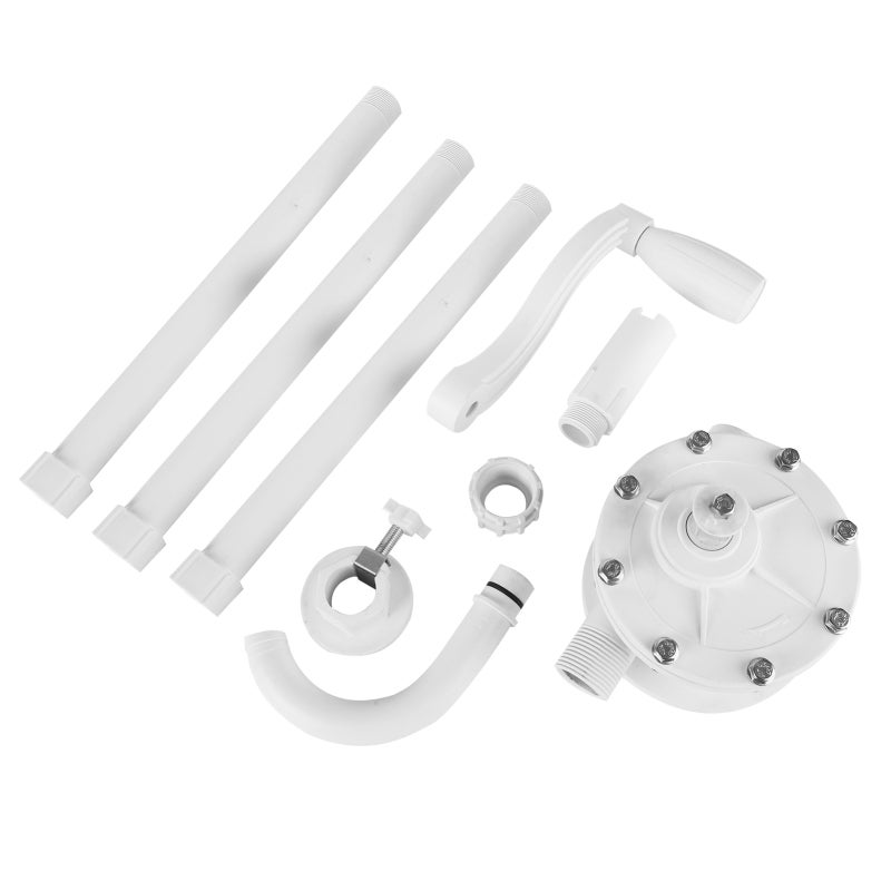 Rotary Barrel Chemical Pump ABS 27mm Inlet Durable Corrosion Resistant - Hand Crank Chemical Pump 21L/min Flow Rate for Chemical Automotive Industrial Use - Image 1