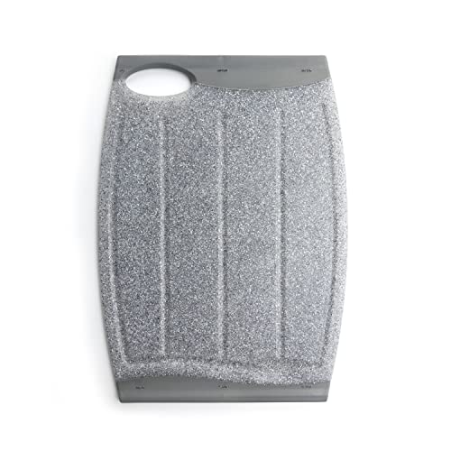 Ginkick Large Cutting Board with Juice Grooves, 12.99" Thick Cutting Board for Vegetable and Meat, Non Slip Chopping Board for Kitchen with Easy Grip Handle, BPA Free, Dishwasher Safe (Grey) - Image 1