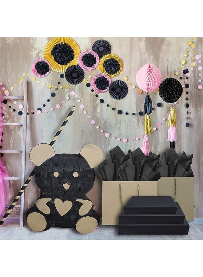 ECVV 50 Sheets Black Tissue Paper Gift Wrap Paper Bulk Art Tissue Gift Wrapping Accessory Paper for Graduation Birthday | Wedding | Holiday |  Party Decor | (50 * 70cm) - Image 5