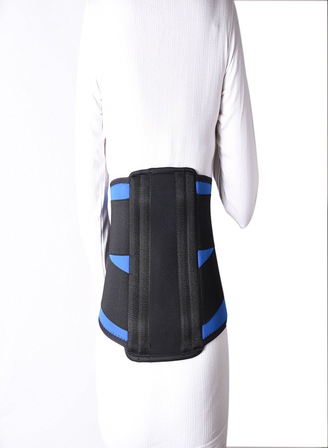 Medtrix Contoured Lumbar Sacral (L.S.) Belt Spondylosis Back Pain Osteoporosis Fracture Injuries Abdominal Back Support Blue/Black (XL (100 cm to 110 cm)) - Image 1