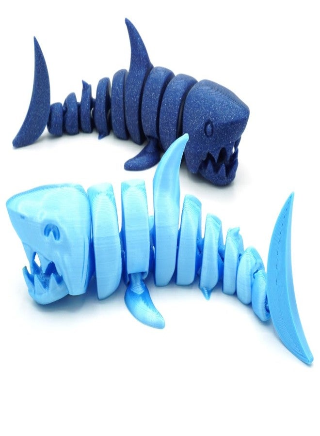 Beoals 3D Printed Articulated Shark - Flexible Fidget Shark Figure for Kids & Adults | Stress Relief Desk Toy | Unique Ocean Animal Gift, Cool 3D Printed Toy for Fun & Decoration - Image 3