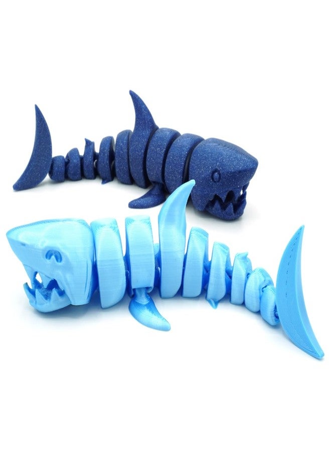 Beoals 3D Printed Articulated Shark - Flexible Fidget Shark Figure for Kids & Adults | Stress Relief Desk Toy | Unique Ocean Animal Gift, Cool 3D Printed Toy for Fun & Decoration - Image 4