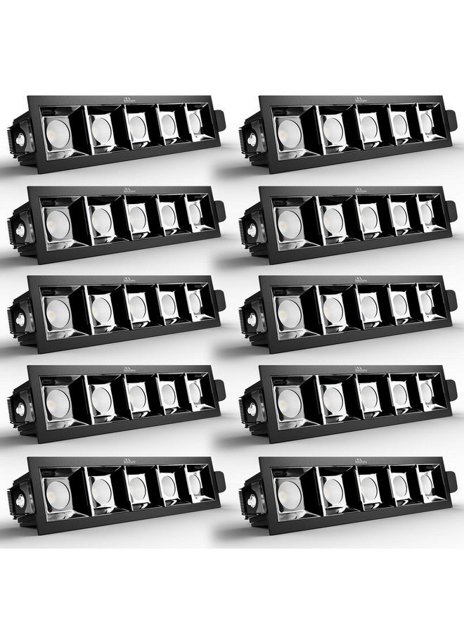 Murphy 10W Black Finish Square Laser LED Ceiling COB Spot, Focus, Down Ceiling Light, Ceiling Pop Light (Warm White, Pack of 10), with 2 Years Warranty - Image 1