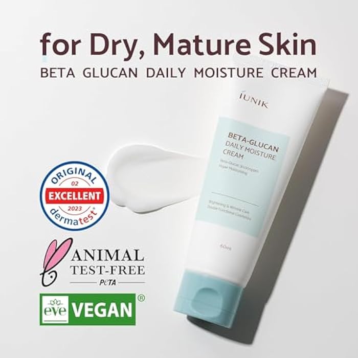IUNIK Beta Glucan Daily Moisture Cream Beta-Glucan Power Deep Moisture Serum Intense Hydration Fortifying Skin Barrier Ultra Intense Hydrating Moisturizing Facial Moisturizer Korean - Image 3