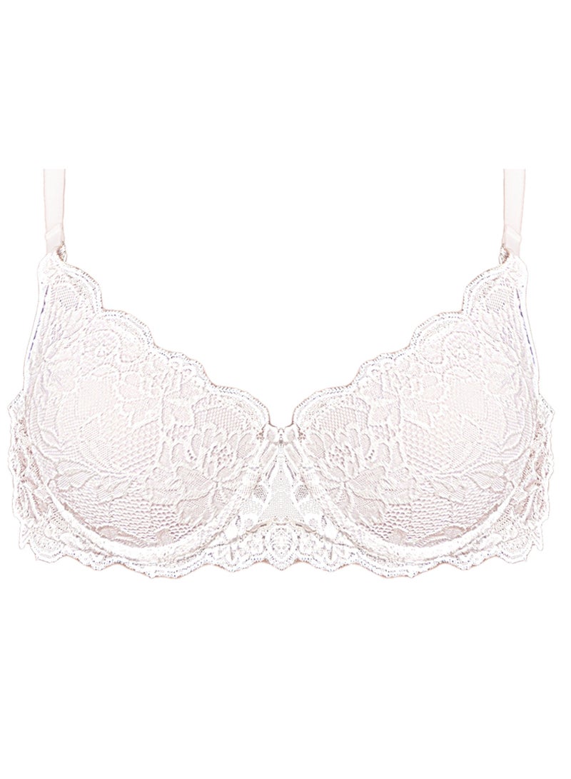 Dadoush Women's padded bra made of light and soft fabric, push-up bra with elegant lace embroidery - Image 1