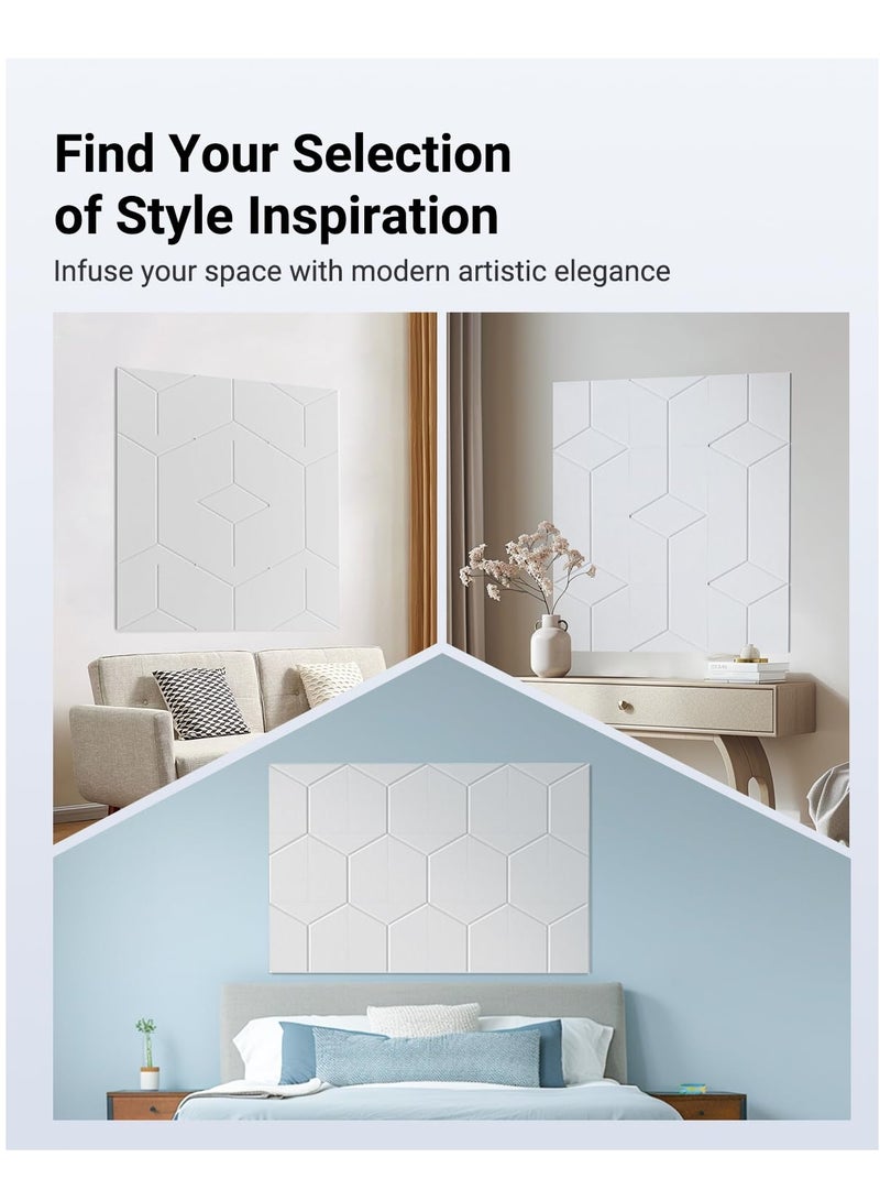 Excefore Soundproof Wall Panels, Self Adhesive Sound Proof Foam Panels for Walls, 12 Pack Y-Line High Density Acoustic Panels, Multi-shapes Sound Panels for Home, Office, Studio, 12" X 10" X 0.4" - Image 4