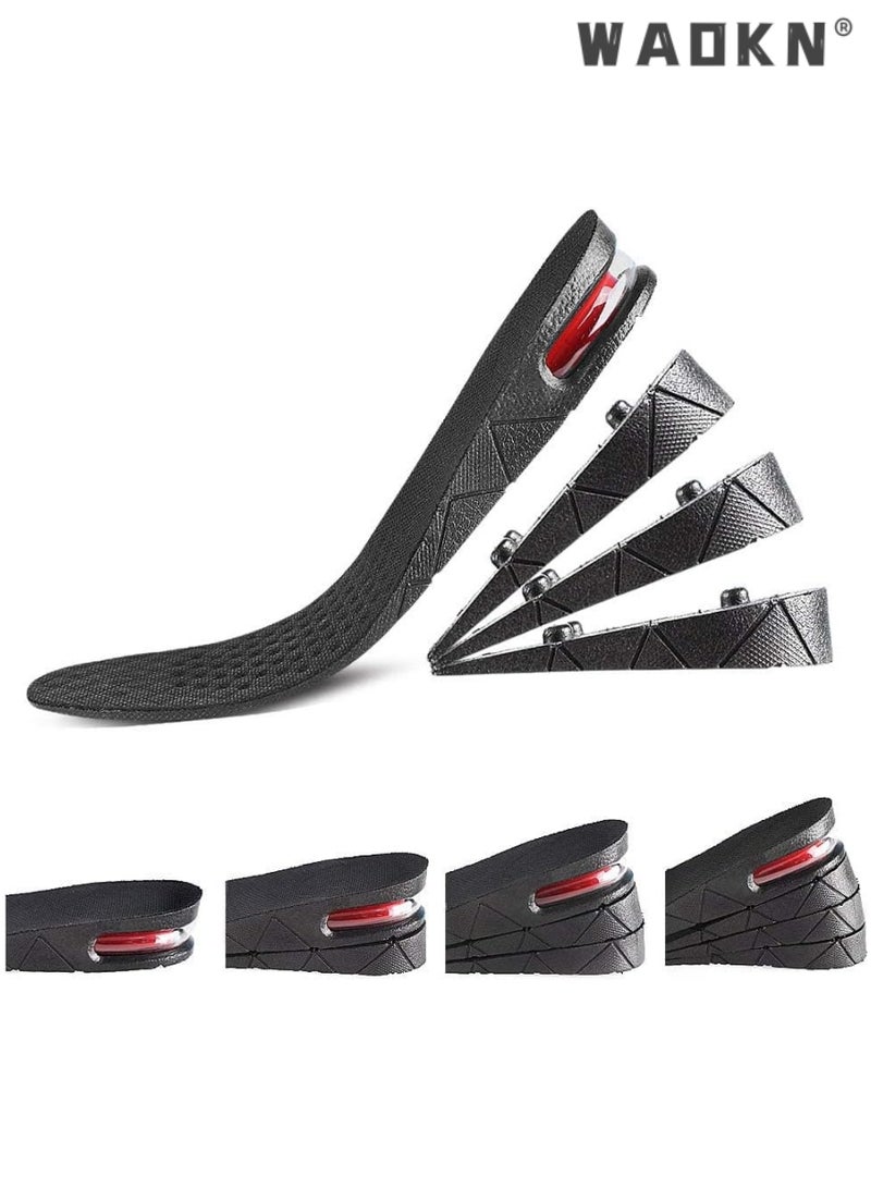 WAOKN Height Increase Insoles For Men | Unisex Height Boosters | Height Boosting Shoes For Men | Shoe Lifts Men | Height Insoles With Air Cushion | Even Up Shoe Leveler Men | 4 Layer - Image 1