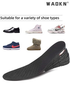 WAOKN Height Increase Insoles For Men | Unisex Height Boosters | Height Boosting Shoes For Men | Shoe Lifts Men | Height Insoles With Air Cushion | Even Up Shoe Leveler Men | 4 Layer  - Image 2