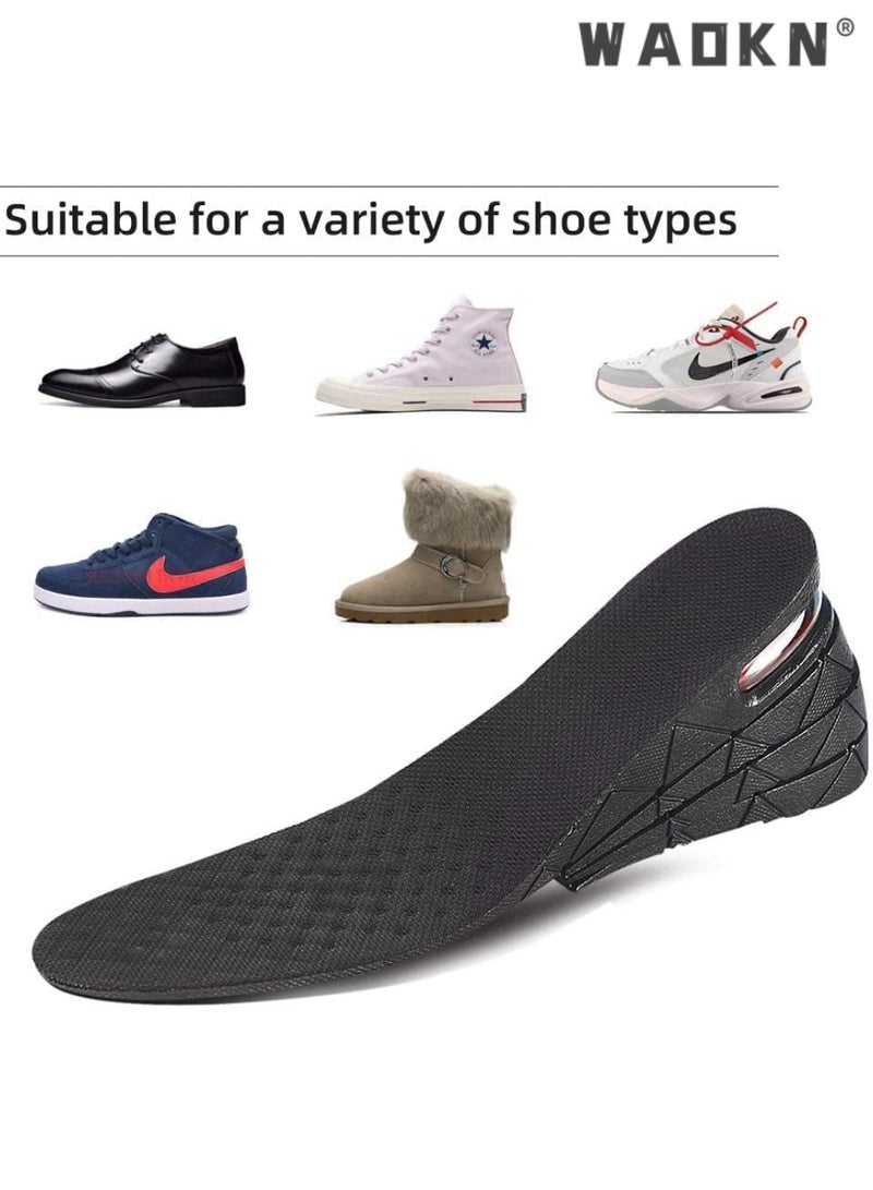 WAOKN Height Increase Insoles For Men | Unisex Height Boosters | Height Boosting Shoes For Men | Shoe Lifts Men | Height Insoles With Air Cushion | Even Up Shoe Leveler Men | 4 Layer - Image 2
