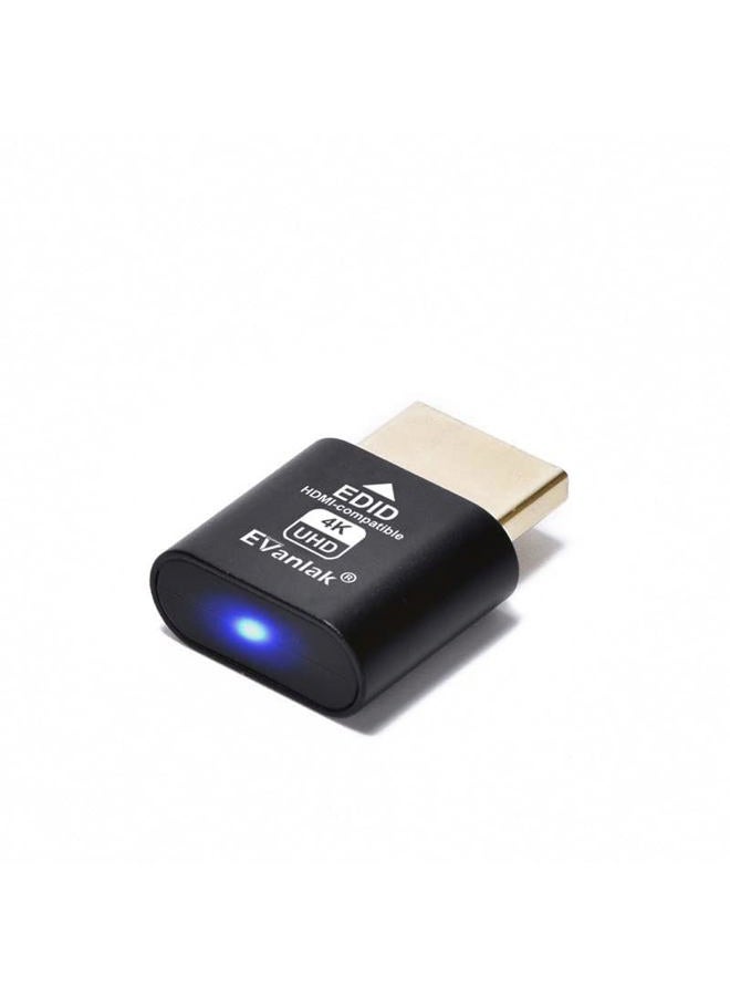 EVanlak HDMI Dummy Plug Headless Ghost Display Emulator Premium Aluminum PC（Fit Headless-3840x2160@60H New 3RD）-1Pack… - Image 4