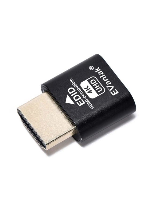 EVanlak HDMI Dummy Plug Headless Ghost Display Emulator Premium Aluminum PC（Fit Headless-3840x2160@60H New 3RD）-1Pack… - Image 1