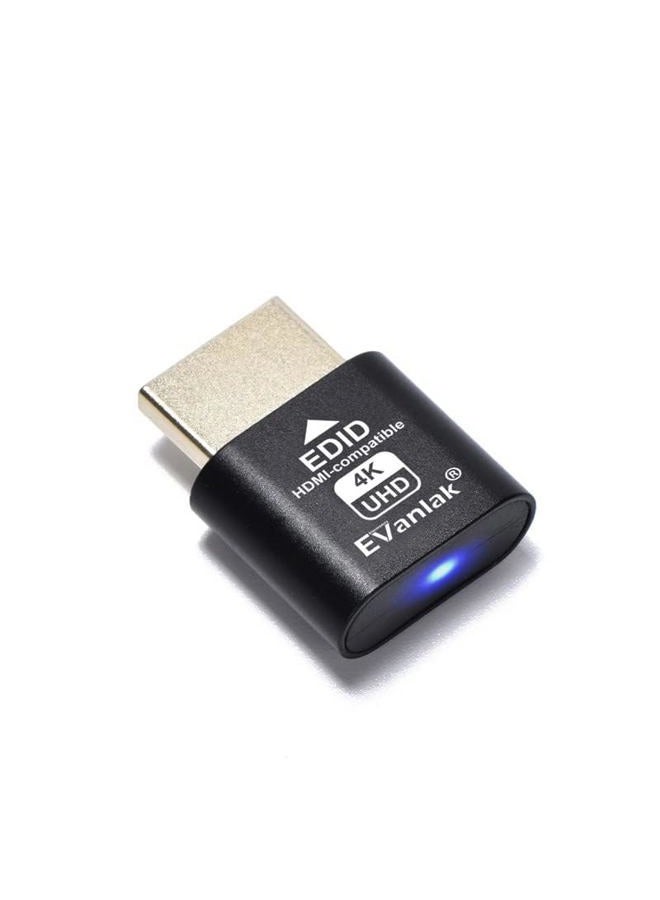 EVanlak HDMI Dummy Plug Headless Ghost Display Emulator Premium Aluminum PC（Fit Headless-3840x2160@60H New 3RD）-1Pack… - Image 3