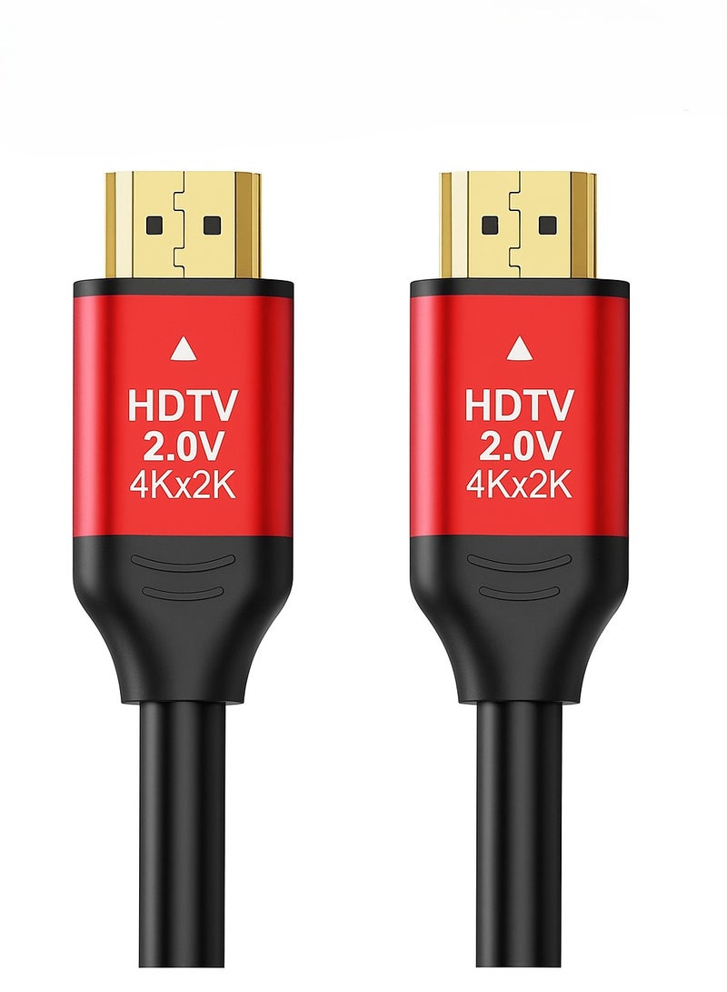 كابل HDMI فائق السرعة 4K 2.0 بطول 10 أمتار - يدعم HDMI 2.0 4K ذكر إلى ذكر بطول 10 أمتار بدقة 4K عند 60 هرتز، و4K عند 120 هرتز، و2K عند 240 هرتز، و1080 بكسل عند 240 هرتز، و48 جيجابت في الثانية، وثلاثي الأبعاد، وHDR، وHDCP، وeARC، وDolby - كابل HDMI فائق السرعة لأجهزة الكمبيوتر المحمولة والكمبيوتر والشاشات وأجهزة العرض والتلفزيون وبلايستيشن 4 وبلايستيشن 5 وإكس بوكس ​​وسويتش وأجهزة التلفزيون عالية الدقة - Image 1