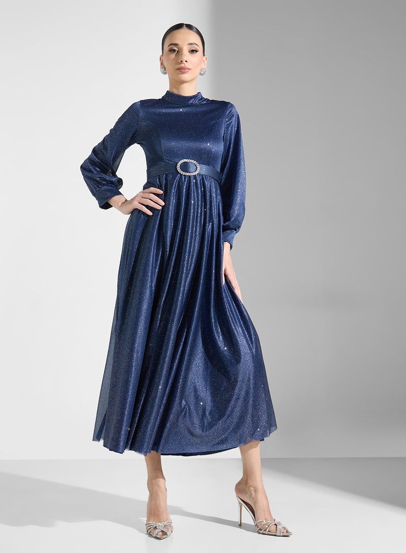Khizana Belted Sparkle Dress - Image 1