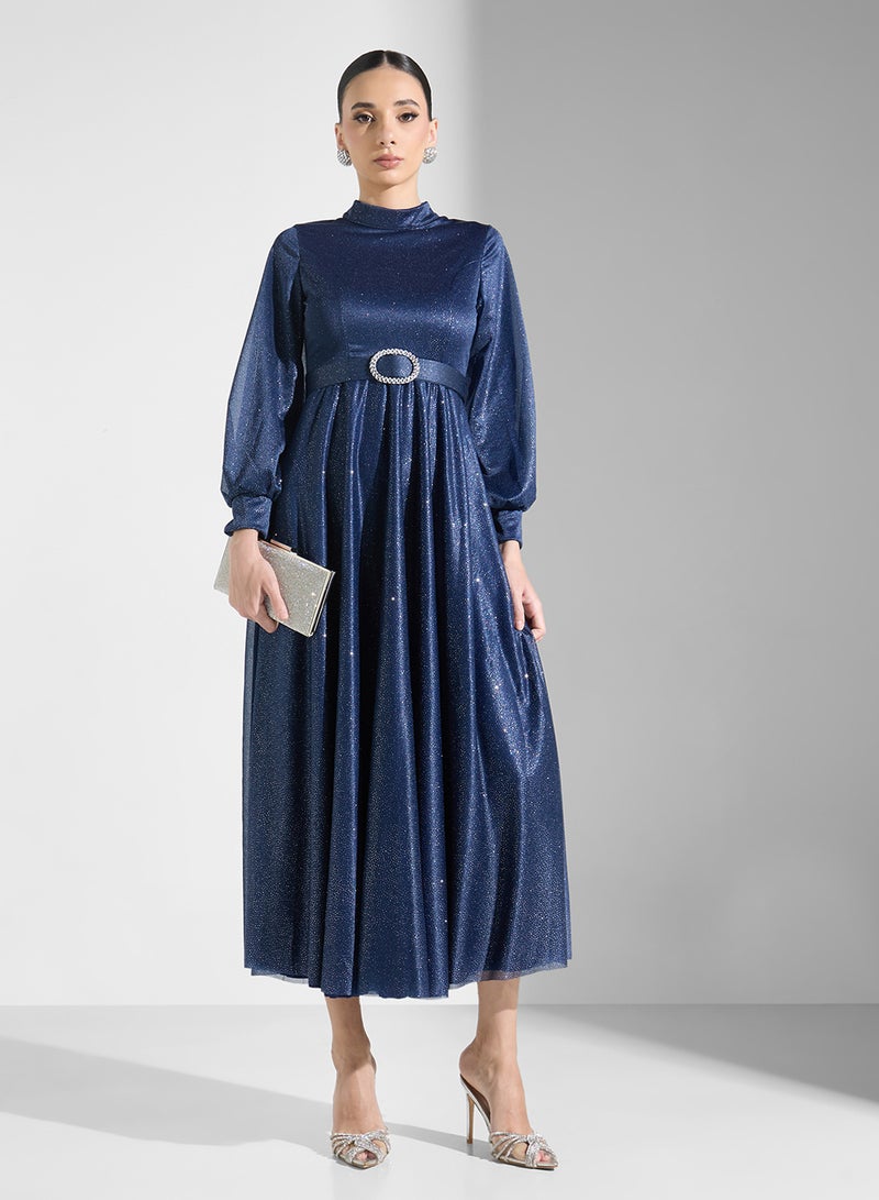 Khizana Belted Sparkle Dress - Image 4