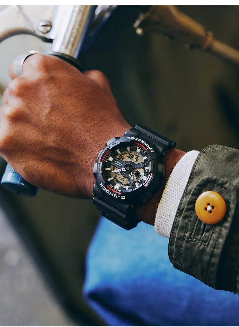 G-SHOCK G-SHOCK Iconic Styles Color Line Sporty Men's Watch Analog-Digital - GA-110RL-1ADR  - Image 2