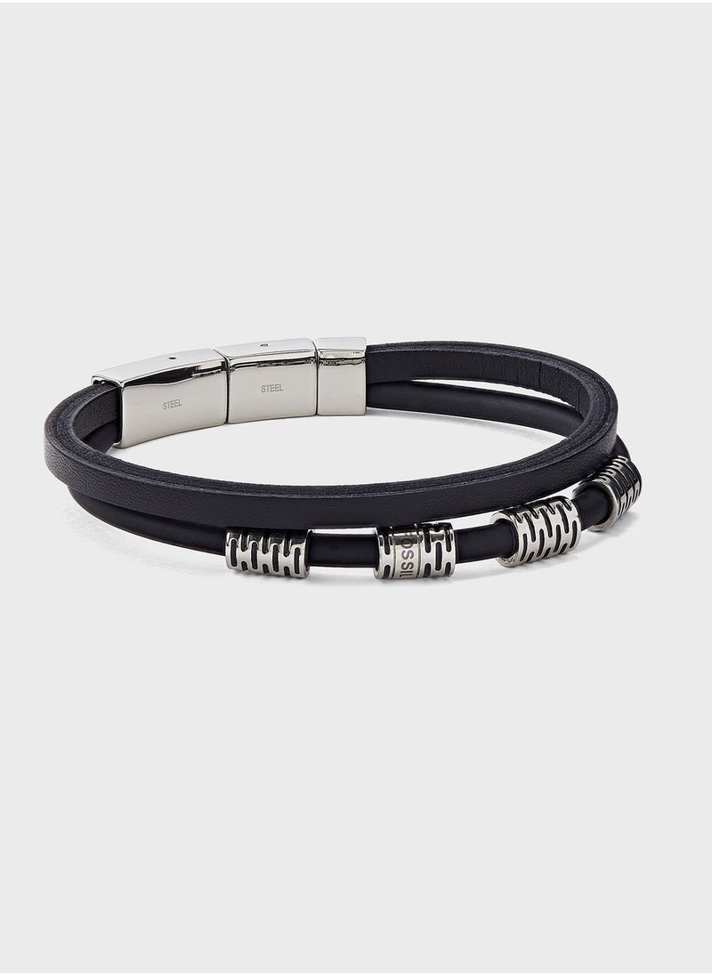 FOSSIL - Jof00394040 Leather Multi Strand Bracelet - Image 1