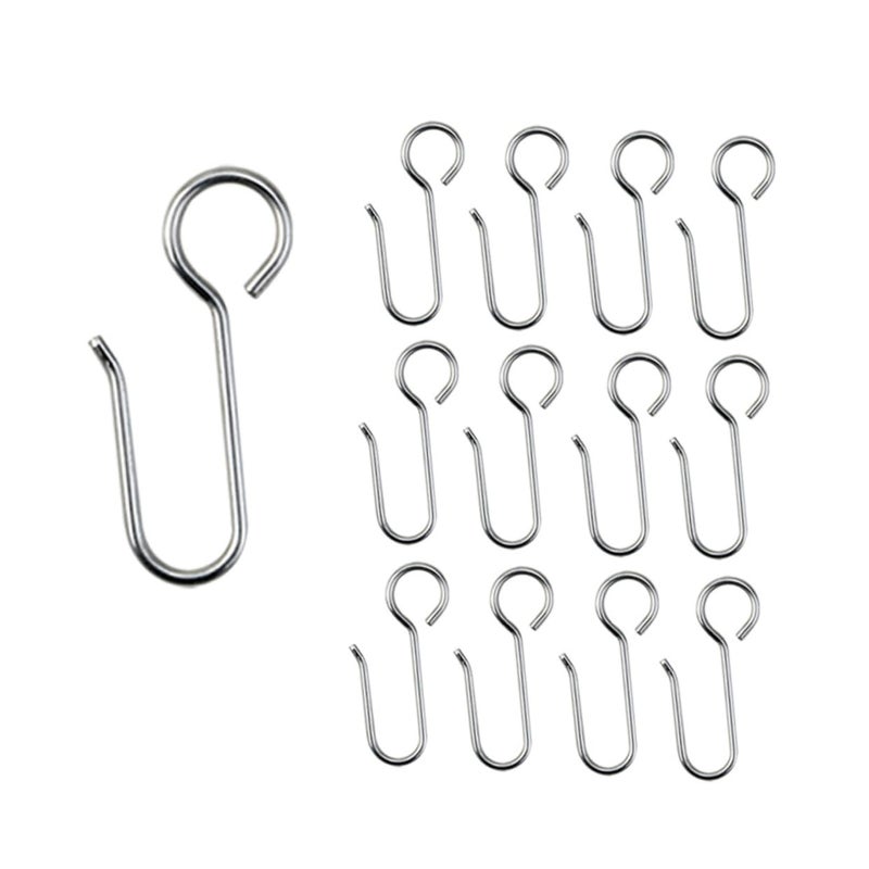 Heavy Duty Silver Shower Curtain Hooks 120pcs For Wall Drapes Easy Install - Image 2