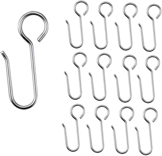 Heavy Duty Silver Shower Curtain Hooks 120pcs For Wall Drapes Easy Install - Image 1