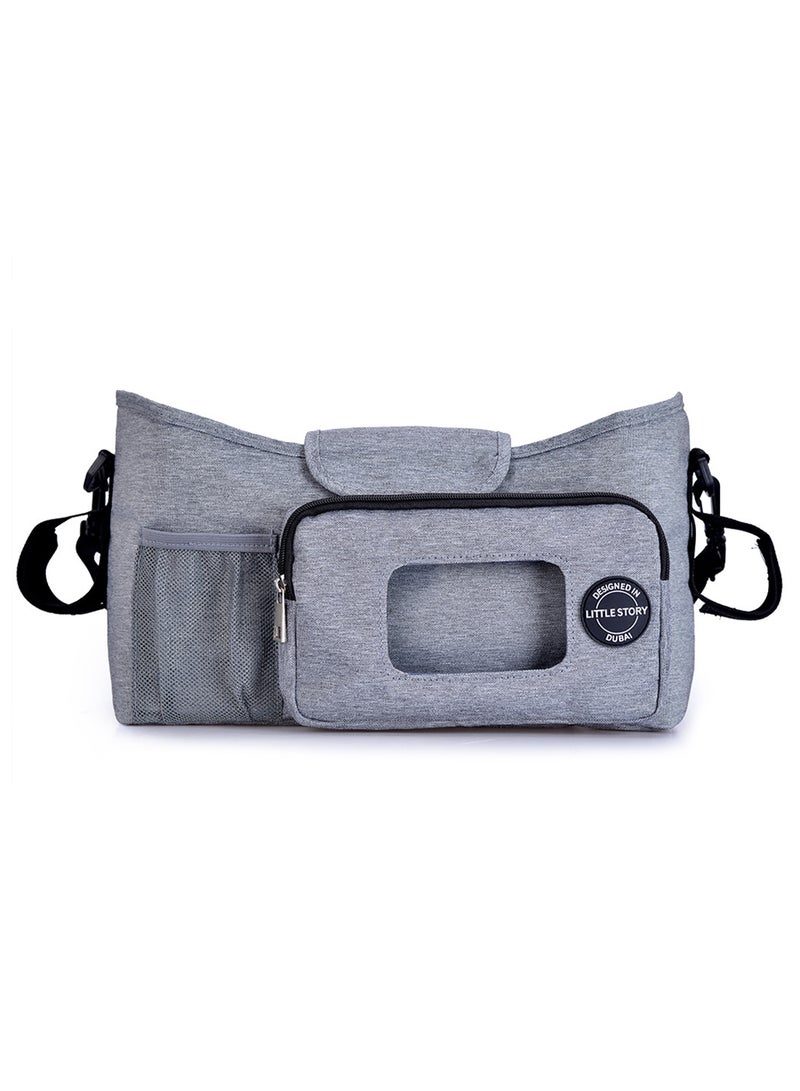 Little Story Stroller Diaper Organizer Bag - Grey - Image 3