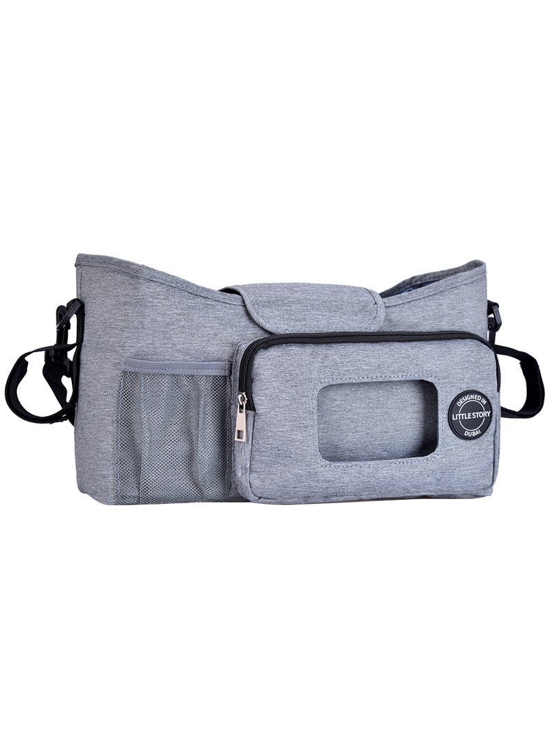 Little Story Stroller Diaper Organizer Bag - Grey - Image 1