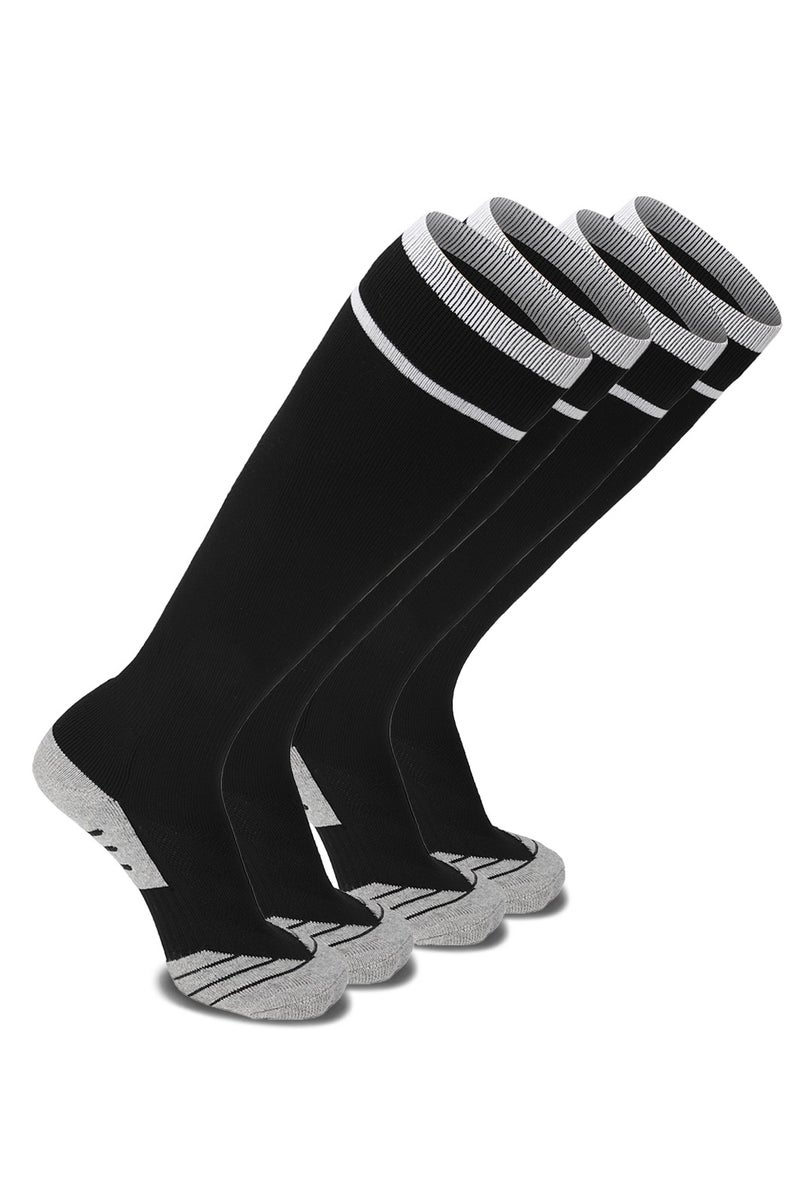 SKY WING Unisex Athletic Knee High Breathable Compression Solid Tube Soccer Football Sport Socks 1/2/3/4 Pairs for Youth Adult - Image 1