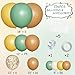 MEBAY Brown Yellow Green White Balloon Arch Kit 156Pcs Caramel Brown Mustard Yellow Sage Green White Sand Balloons Garland for Boho Safari Jungle Woodland Birthday Baby Shower Wedding - Image 4