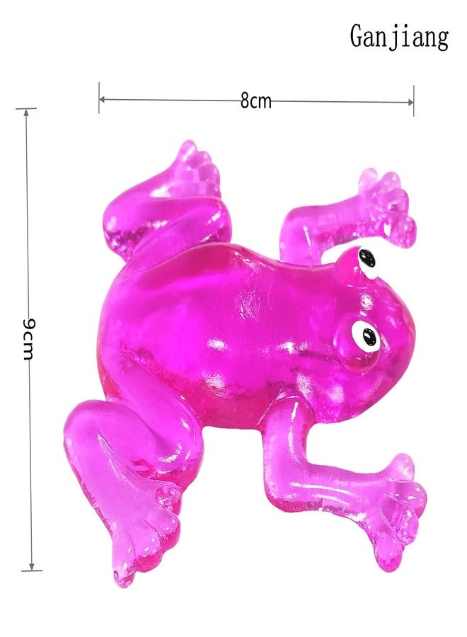 Ganjiang 5Pack Super Stretch Sticky Frog Mochi Squishy,Toy Animals,Goodie Bag Stuffers,Classroom Prizes,Birthday,Party Favors (Transparency Series) - Image 4