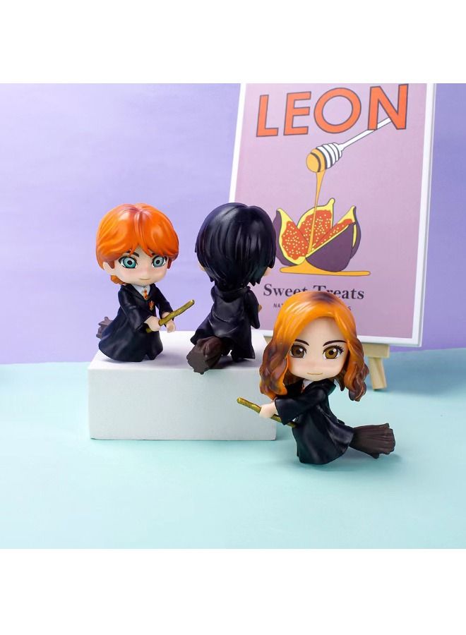 6-Piece Harry Potter Action Figures Sets, Anime Cartoon Small Figurines Toys, Collectible Ornaments for Birthday Holiday Party Favors Supplies, Cake Cupcake Toppers, Car, Micro Landscape 0.45kg - Image 5