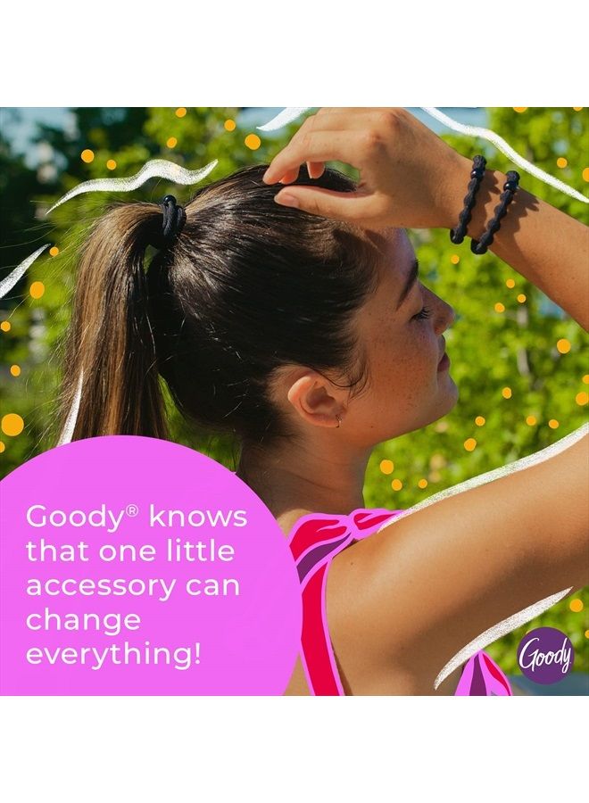 Goody رباط شعر مرن من جودي بدون ألم - 50 قطعة، ألوان محايدة - 2 مم للشعر الناعم إلى المتوسط - ملحقات شعر خالية من الألم للرجال والنساء والأولاد والبنات - لجدائل وذيل حصان تدوم طويلاً - Image 4