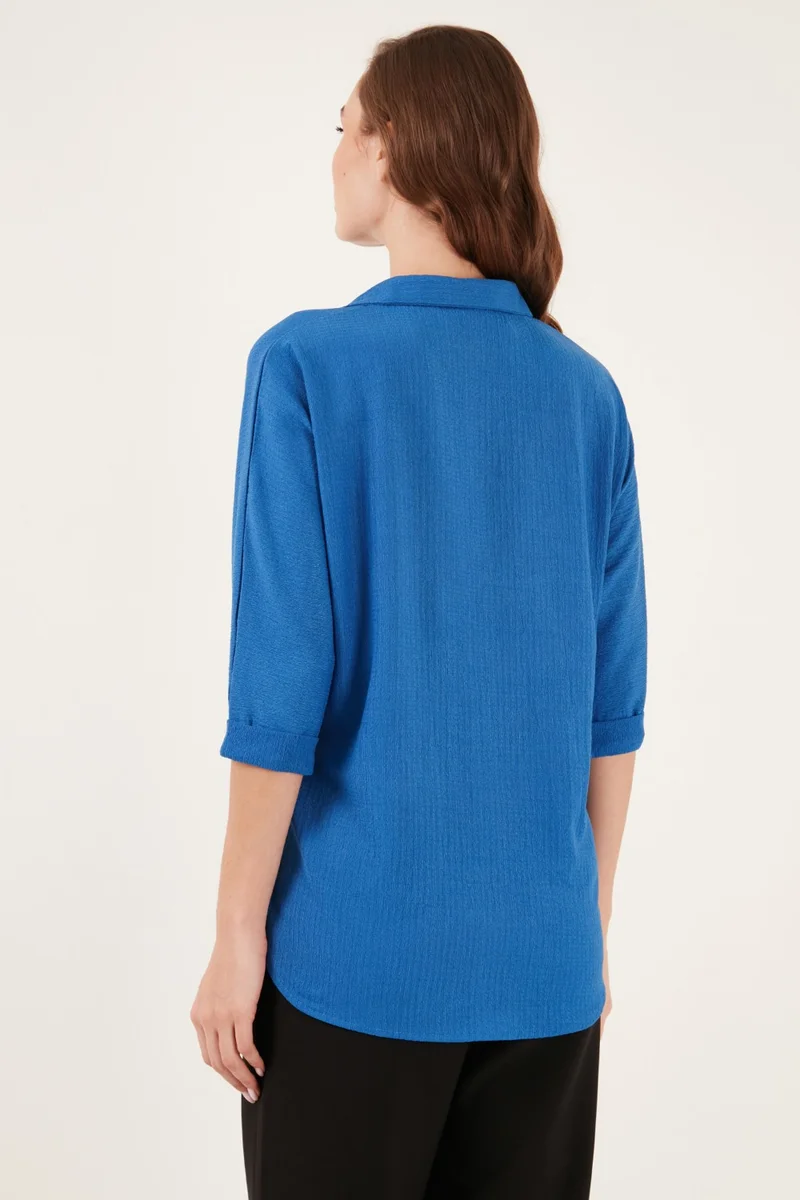 Lela Long Back Three Quarter Sleeve Shirt Women's Shirt 5865596