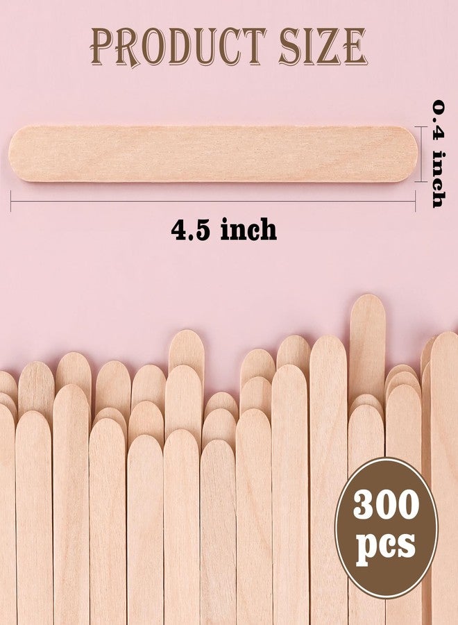 Sakolla 300 Pcs Popsicle Wooden Sticks, 4.4″ Length Natural Wood Standard Ice Pop Sticks for Ice Cream, Cakesicle, Cake Pop, DIY Crafts - Image 3