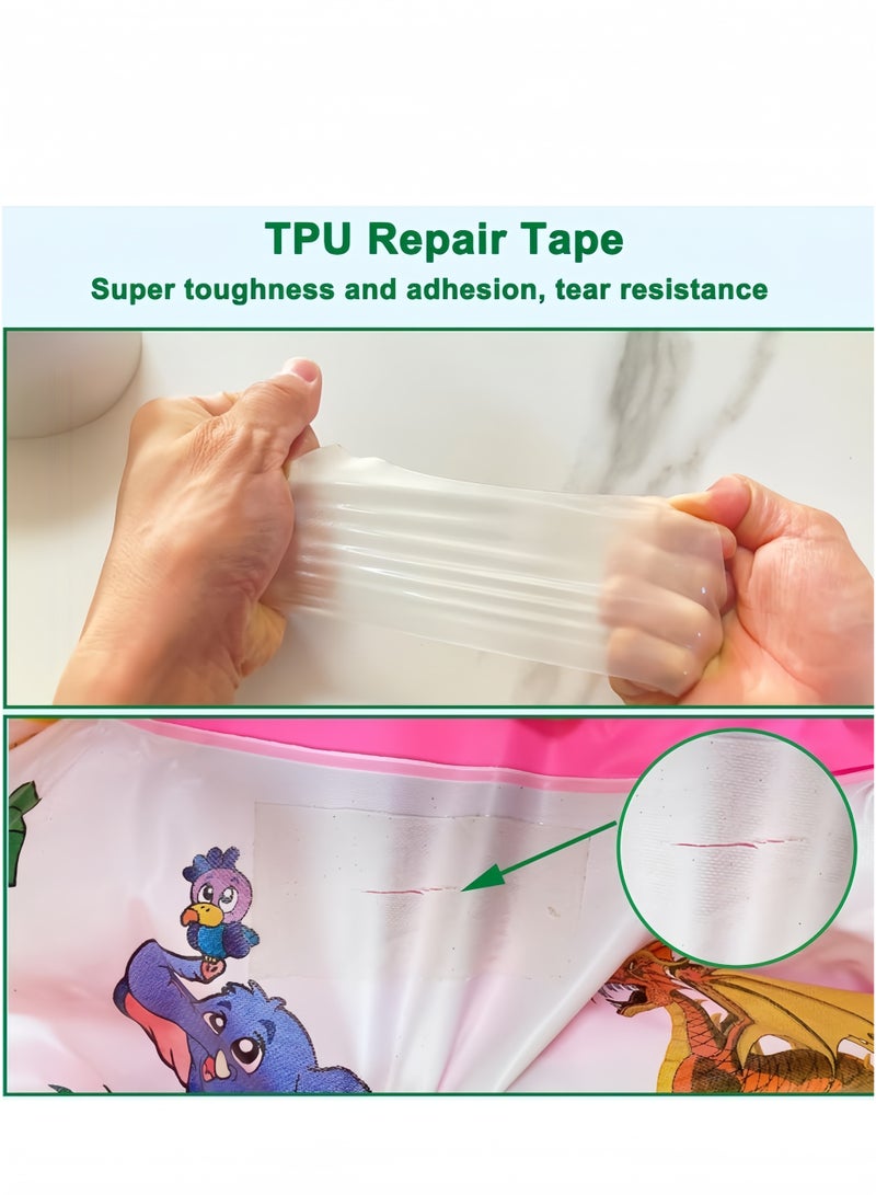 Angola Panda Gardern TPU Pool Patch Repair Kit,Self-Adhesive Inflatable Repair Tape,Inflatable Patch Repair Kit Waterproof, Repair Supply for Swimming Ring Inflatable Tent Canvas Canopy Tubes Air Bed-15CM*1M - Image 5