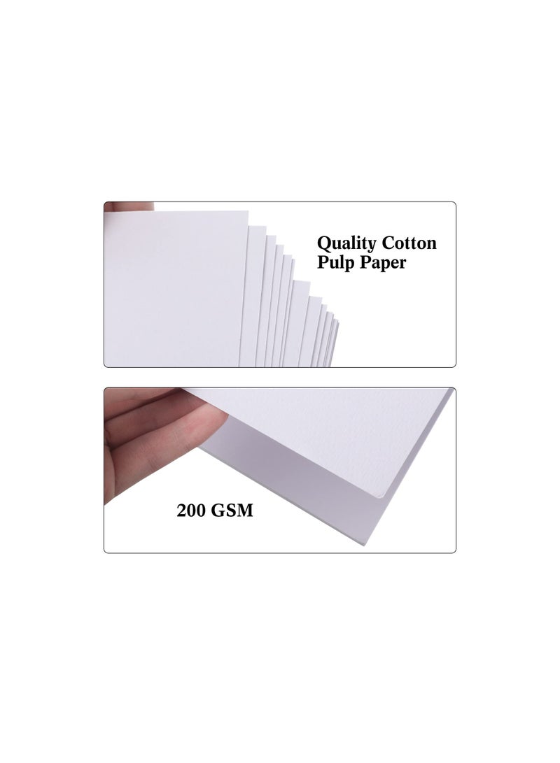 Generic Watercolor Paper Pad, 8.3 x 11.7 Inches, 200 GSM Artist Paper Sketchbook for Beginners and Students, 24 Sheets per Book, Set of 4, Ideal for Painting, Drawing, and Sketching Supplies.  - Image 5