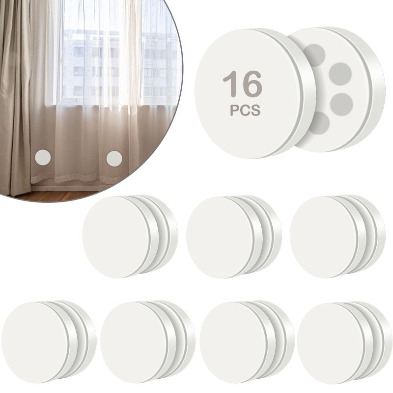 YixangDD 16 Packs Magnetic Shower Curtain Weights,Shower Curtain Weights Magnets,Rubber Covered Heavy Duty Weights, Prevent Curtain Liner from Blowing Around, Work for Drapery, Flag, Tablecloth (8 Pairs) - Image 1