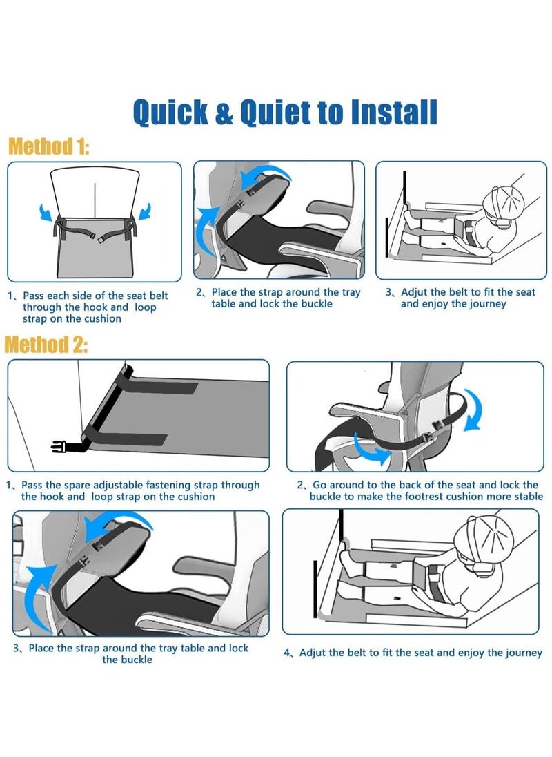 Airplane Bed for Toddler, Airplane Footrest for Kids Seat Extender, Portable Toddler Travel Bed