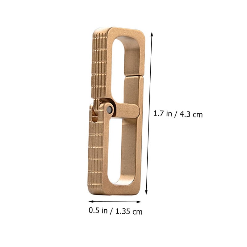 Heavy Duty Brass Key Holder Quick Release Clip Portable Belt Ring Organizer For Car Keys - Image 5