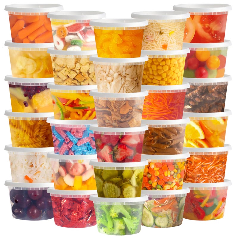 TashiBox 50 Sets 16 Oz Plastic Deli Containers with Lids - Food Storage Containers with Lids - Clear Airtight Meal Prep Containers, BPA Free, Stackable, Leakproof, Microwave and Freezer Safe - Image 1