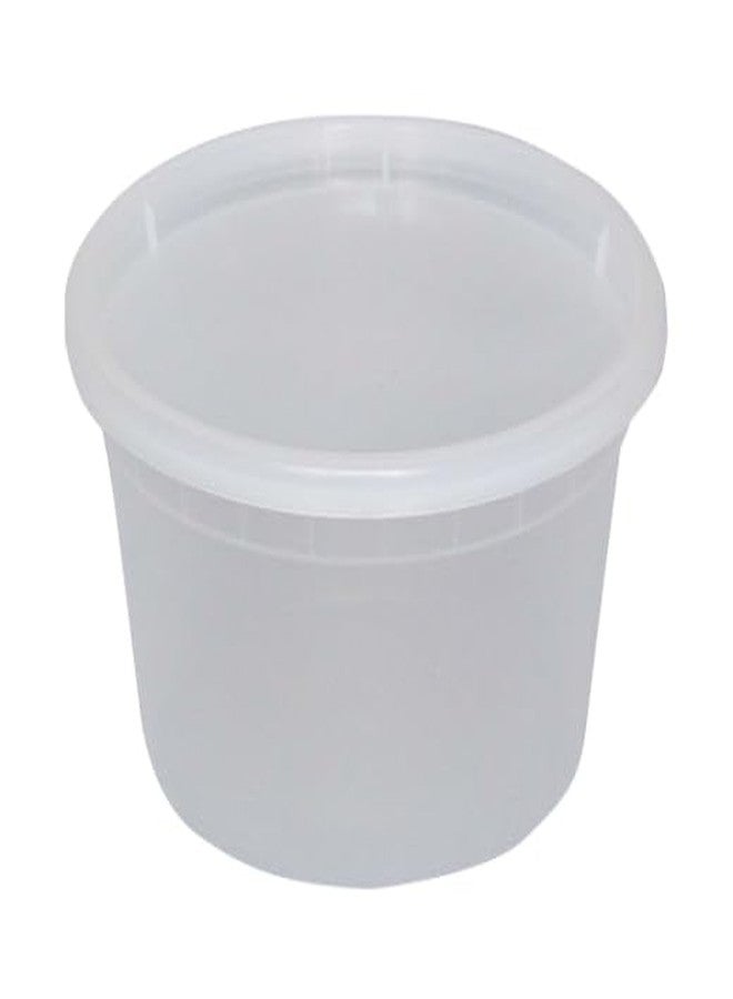 16 oz Round Deli Food/Soup Storage Containers w/Lids Microwavable Clear Plastic (25) - Image 2