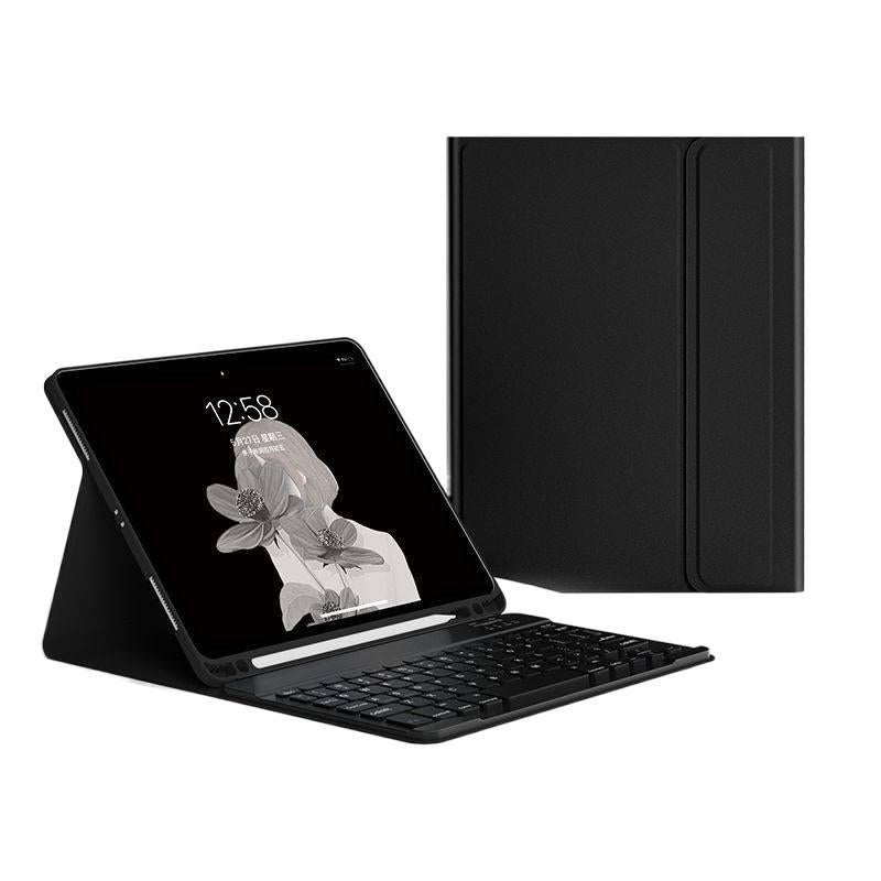 LL حافظة سامسونج تاب بلوحة مفاتيح متوافقة مع Samsung Galaxy Tab A9 Plus / Samsung Galaxy Tab A9 باللون أسود مع غطاء حماية ووظيفة حامل وحمل يومي للتابلت بوظيفة حامل باللون الأسود Sams. - Image 1