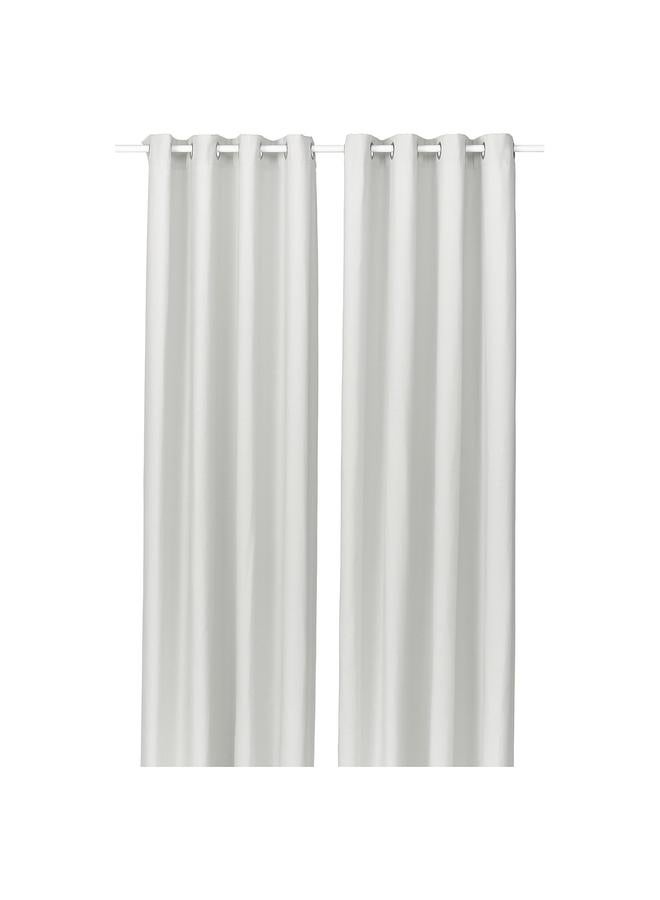 erorex Curtains, 1 Pair, White/With Eyelets, 145X300 Cm - Image 1