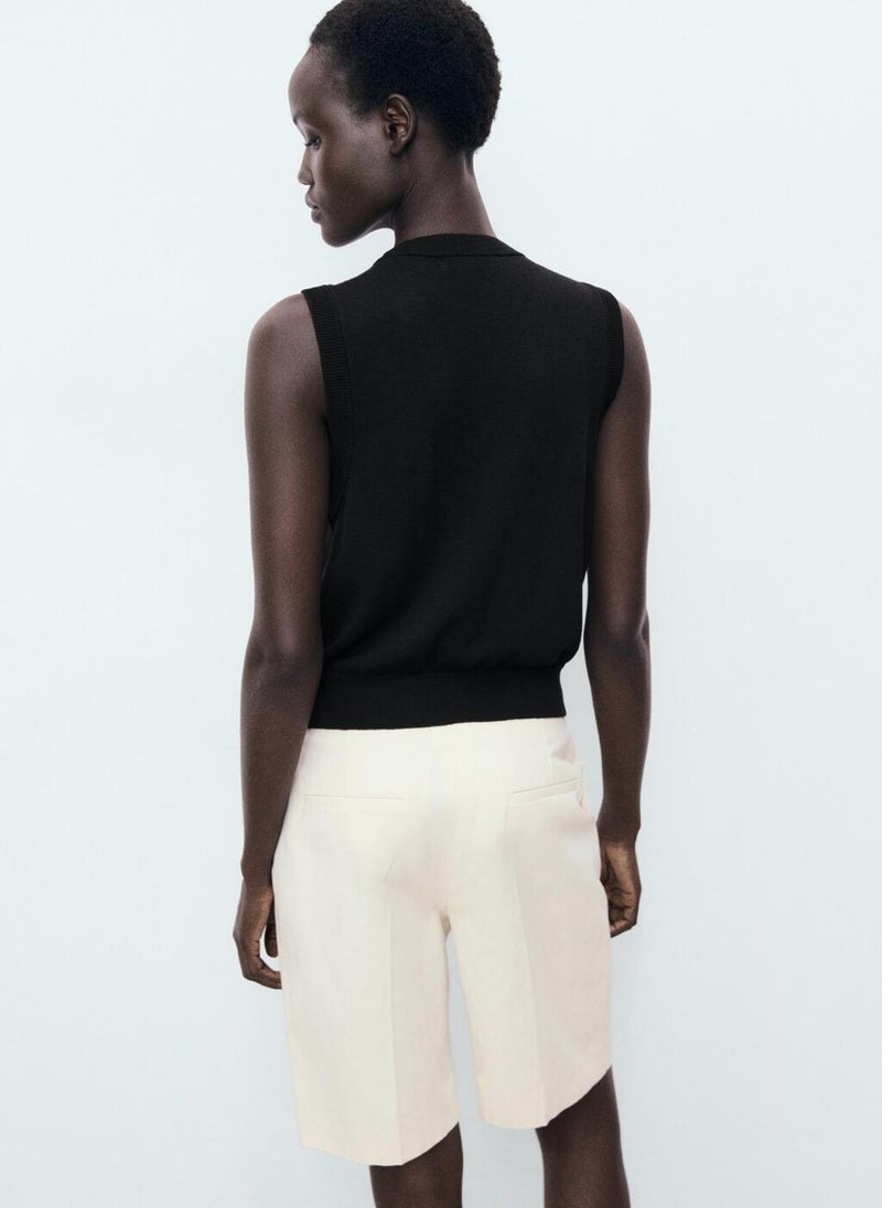 MANGO Fine-Knit Waistcoat With Buttons  - Image 2